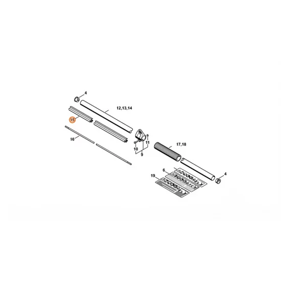 STIHL  Rura łożyska (krótka) 4230 711 7300